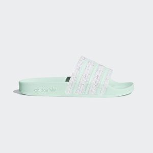 Adidas Mint Glitter Slides
